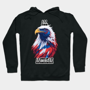 4th of July Eagle All American Colors of the Flag Hoodie